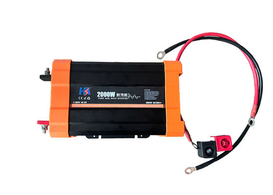 Inversor de energía ajustable para el hogar fácil de instalar Color negro con pantalla LCD Fuente de alimentación de inversor de onda senoidal pura